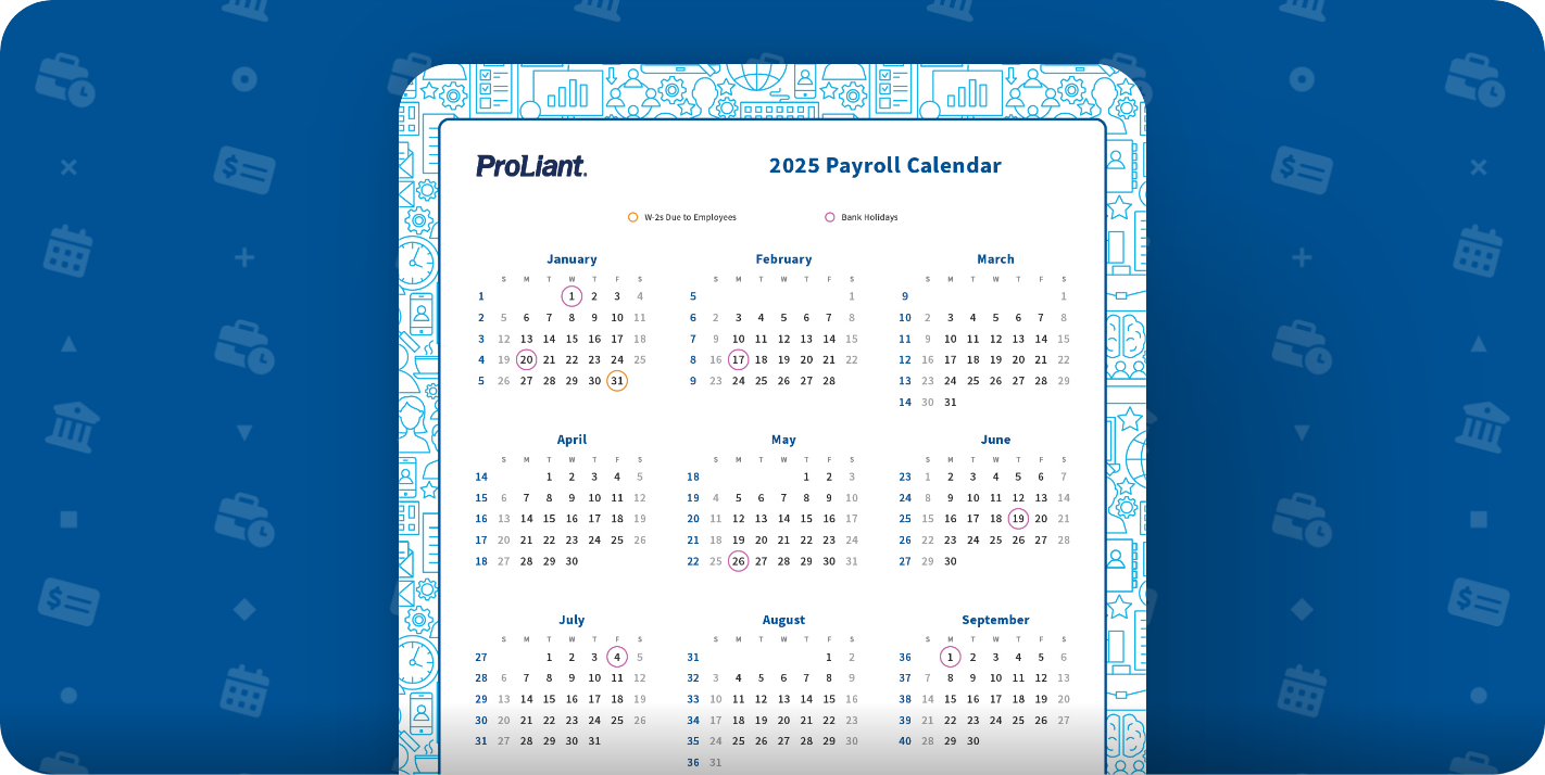 2025 Payroll & Bank Holiday Calendar Proliant 2025 Pay Calendar With Holidays